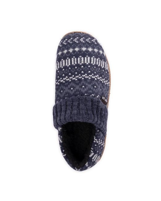 Muk Luks Blue Marcel Slipper for men