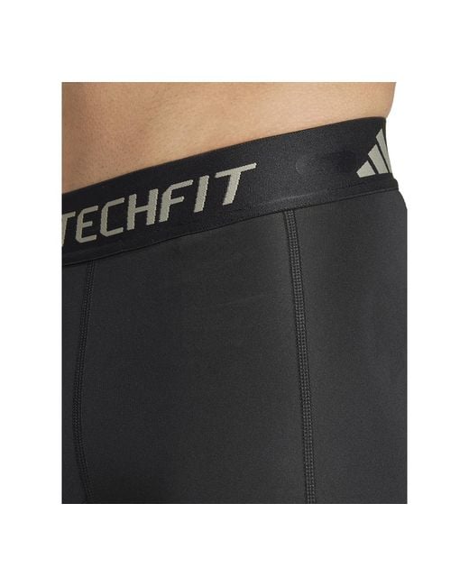 Adidas Black Tech-fit Compression Shorts for men