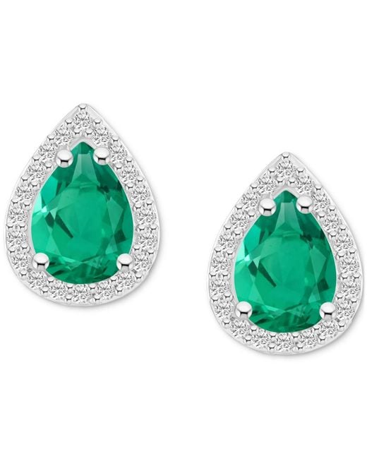 Macy's Green Lab-created Emerald (1-1/3 Ct. T.w.
