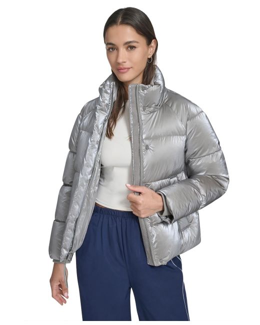 Levi's Gray Regular Quilted Hooded Puffer Jacket