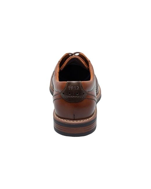 Nunn Bush Brown Centro Flex Wingtip Oxfords for men