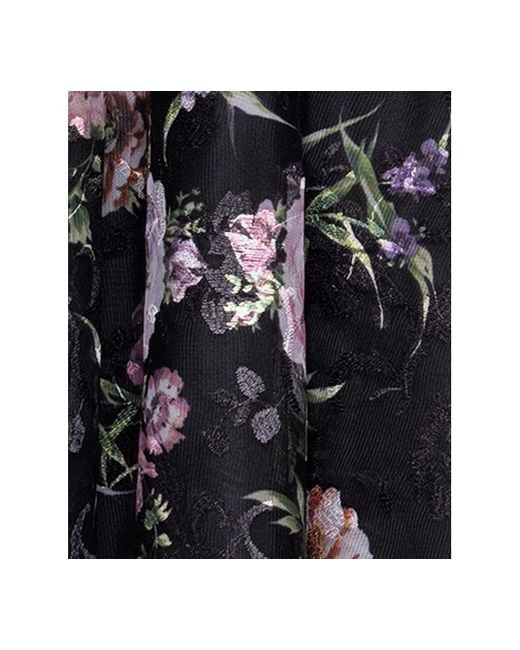 Betsy & Adam Black Floral-print Lace Sleeveless Dress