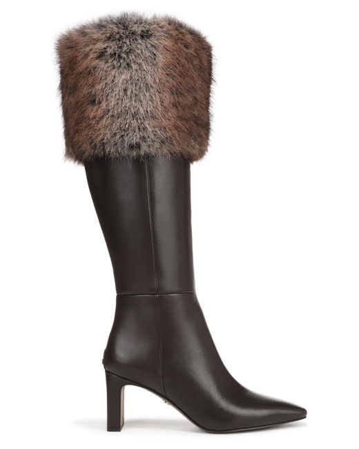 Sam Edelman Brown Sylvia Cozy Zip Tall Boots