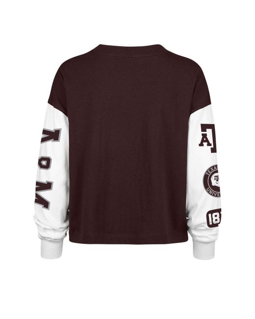 '47 Brown Texas A&m aggies Sydney Long Sleeve T-shirt