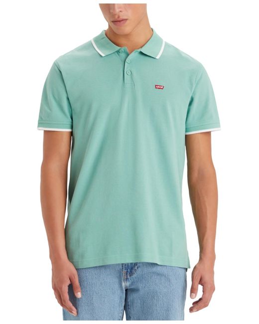 Levi's Green Housemark Standard-fit Tipped Polo Shirt for men