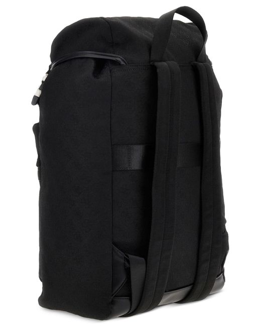 Guess Black Vezzola Jacquard Flap Backpack for men