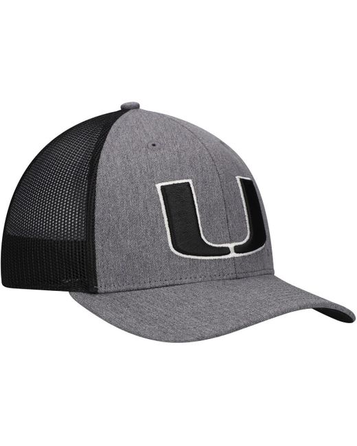 '47 Gray 47 Brand Miami Hurricanes Carbon Trucker Adjustable Hat for men