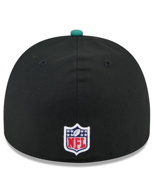 KTZ Black/green New York Jets 2025 Nfl Draft On Stage A-frame 59fifty Fitted Hat for men