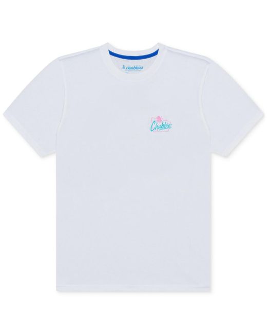 Chubbies White The Club Soto Relaxed-fit Logo Graphic T-shirt for men
