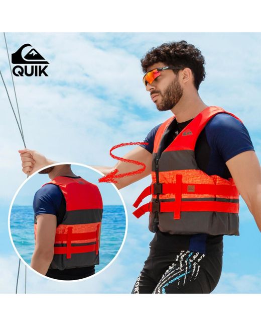 Quiksilver Red Quiksilver Uscg Approved Life Vest