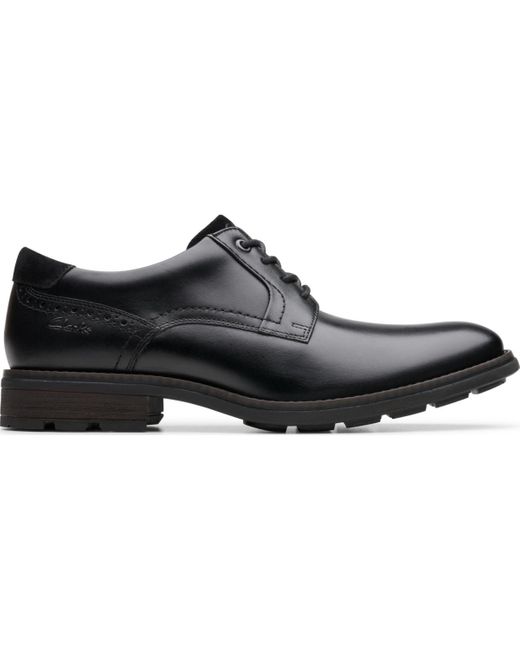 Clarks Black Emmet Plain Toe Dress Shoe for men