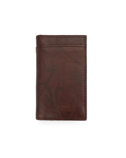 Kenneth Cole Brown Duo-fold Magnetic Wallet for men