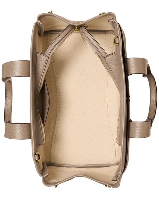Michael Kors Natural Michael Romee Medium Leather East West Satchel
