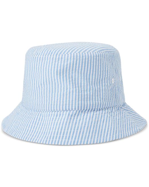 Polo Ralph Lauren Blue Reversible Seersucker Bucket Hat for men