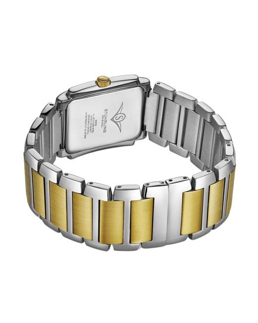 Stuhrling Metallic Serafine Rectangular Quartz Watch