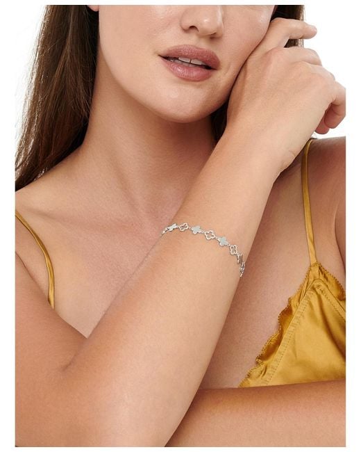 DEVATA White Clover Chain Bracelet
