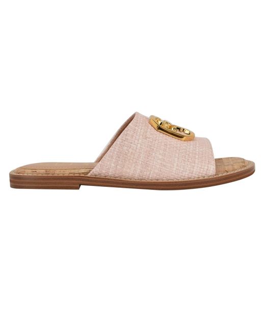 Guess Pink Graysie Quattro G Embellished Flat Sandal