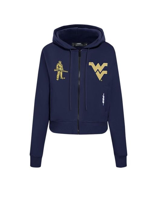 Pro Standard Blue West Virginia Mountaineers Game Day Sequin Full-zip Jacket
