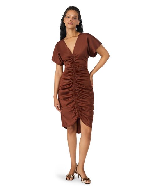 Steve Madden Red Aimee Short Sleeve Dress