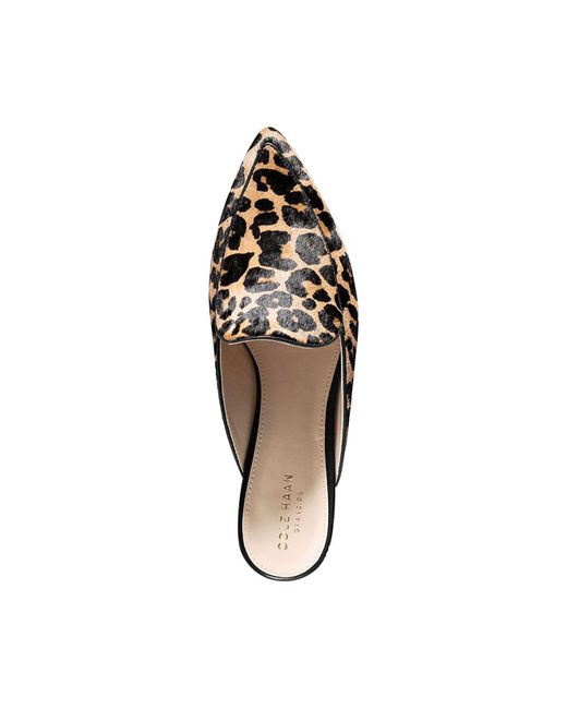 cole haan piper mule leopard print