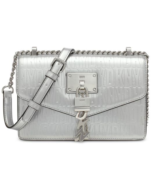 DKNY Elissa Small Flap Shoulder Bag in Gray Lyst