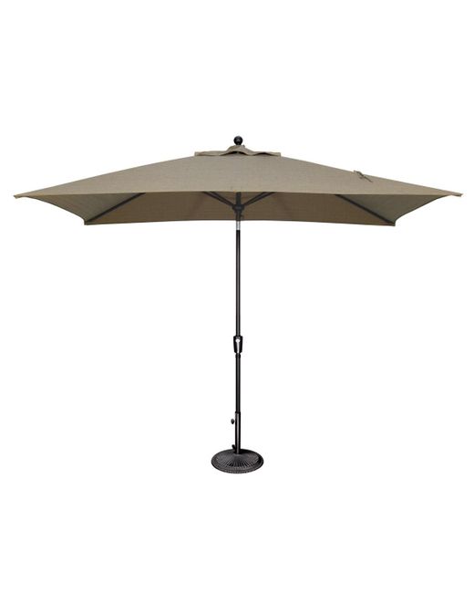 Mondawe Gray 6.6ftx10ft Solefin Rectangle Patio Umbrella