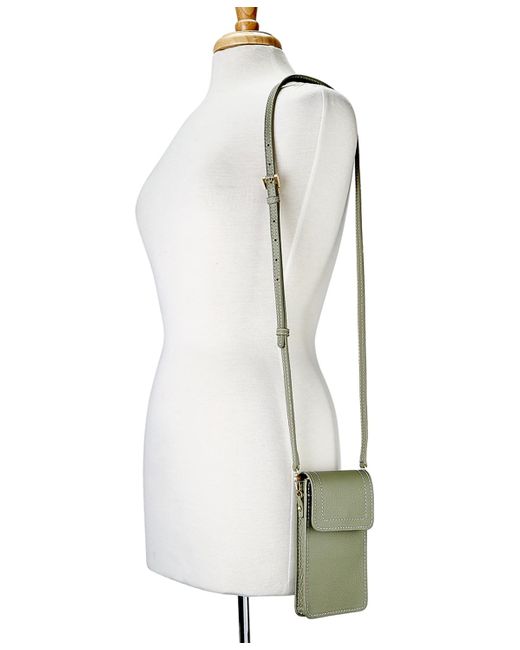 Gigi New York Green Lauren Saddle Bag