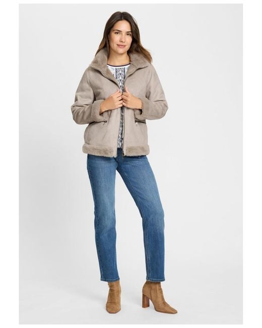 Olsen Natural Faux Shearling Jacket