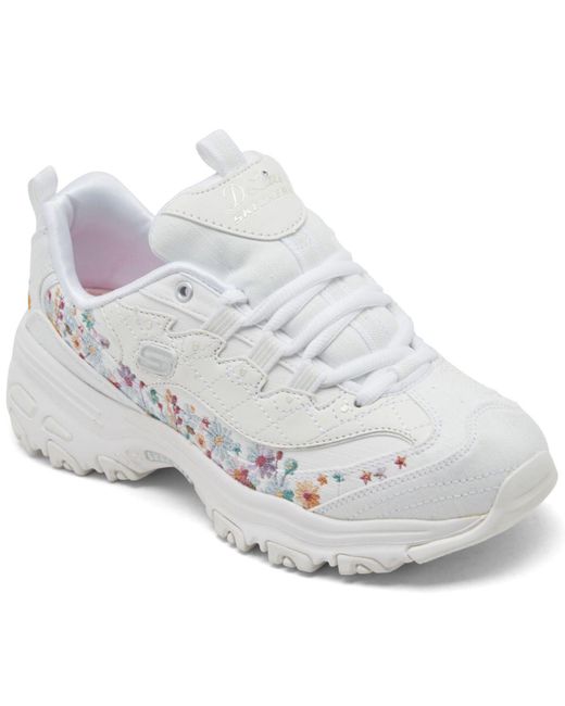 Skechers Synthetic D'lites - Floral Motion Walking Sneakers From Finish  Line in White | Lyst