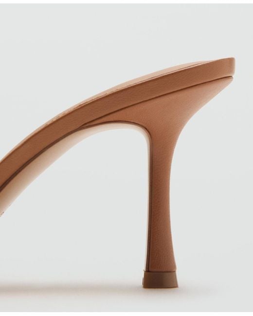 Mango Brown Pointed-heel Sandals