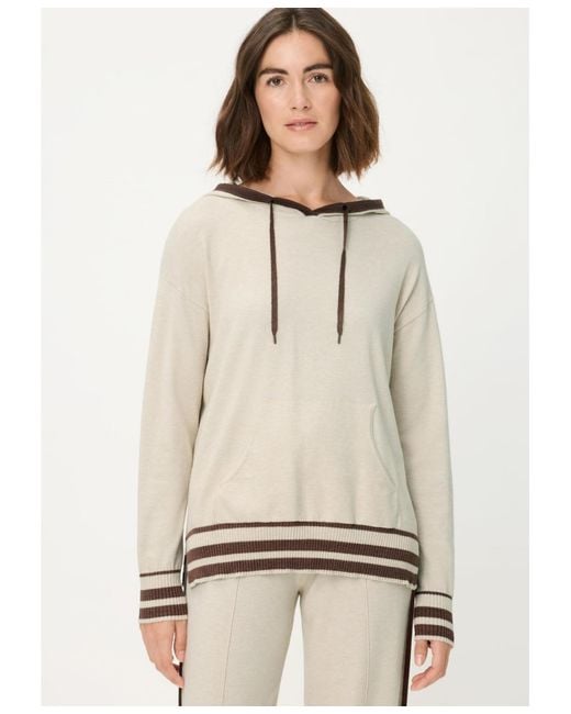Olsen Natural Knit Hoodie Pullover