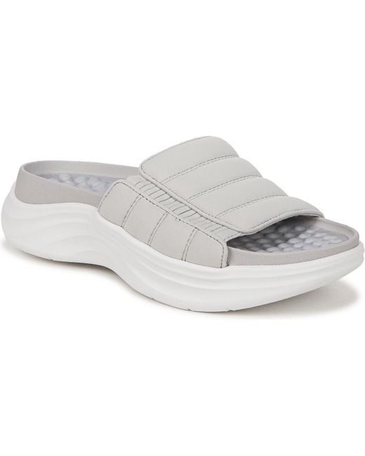Dr. Scholls Gray Feel Free Recovery Slide Sandals