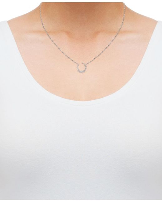 Macy's Metallic Diamond Scattered Necklace (3/8 Ct. T.w.