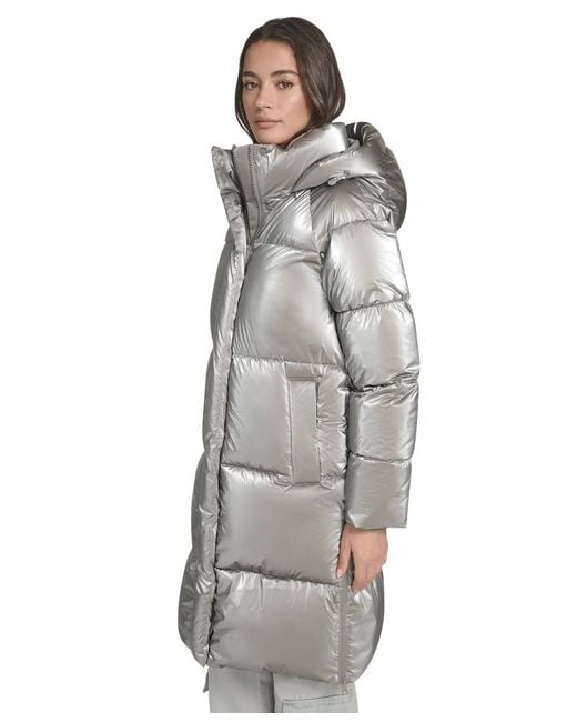 Levi's Gray Regular Long Puffer Jacket