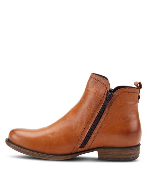 Spring Step Brown Oziel Leather Bootie