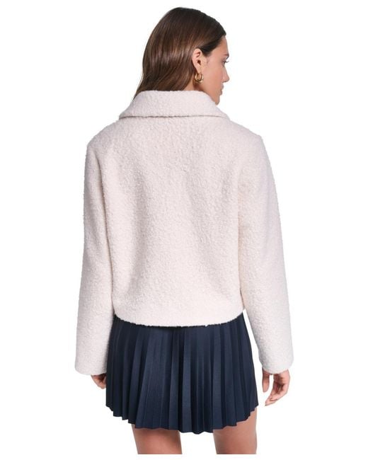 Levi's Natural Laydown Collar Cropped Boucle Work Jacket