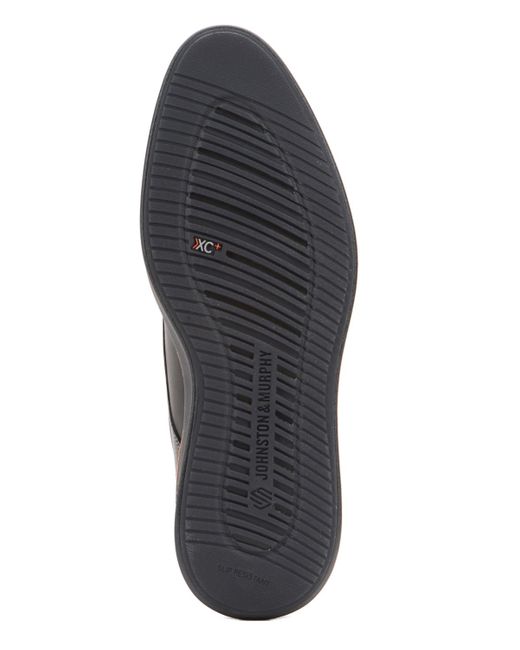 Johnston & Murphy Black Parker Plain Toe Shoe for men