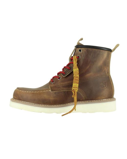 Berrendo Brown 6" Moc Toe Work Boots for men