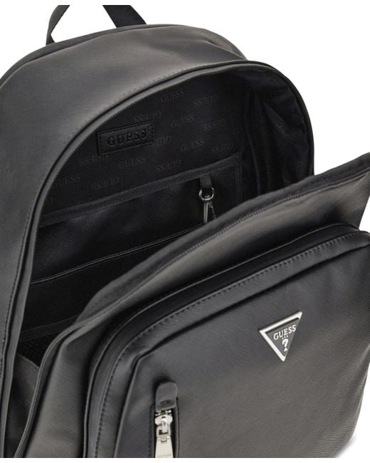 Guess Black Multi-compartment Logo Zip Bag for men