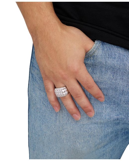 Grown With Love Gray Lab Grown Diamond Multirow Cluster Ring (5 Ct. T.w. for men