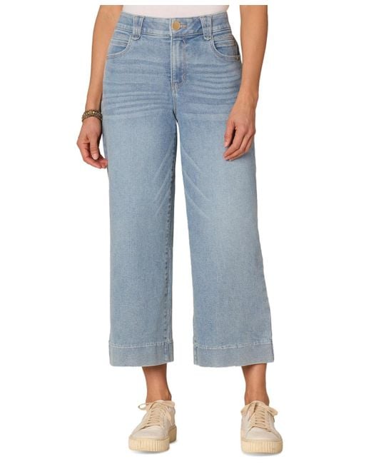 Democracy Blue Ab-solution Crop Wide-leg Jeans