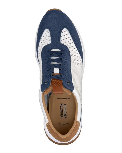 Johnston & Murphy Blue Kinnon T-toe Sneaker for men