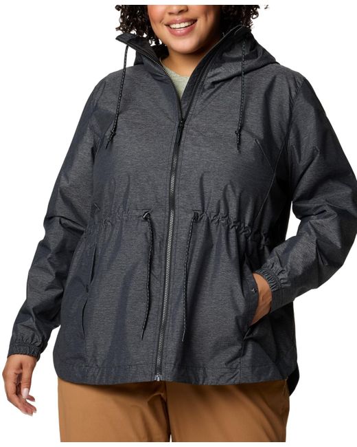 Columbia Black Plus Size Lillian Ridge Ii Hooded Jacket