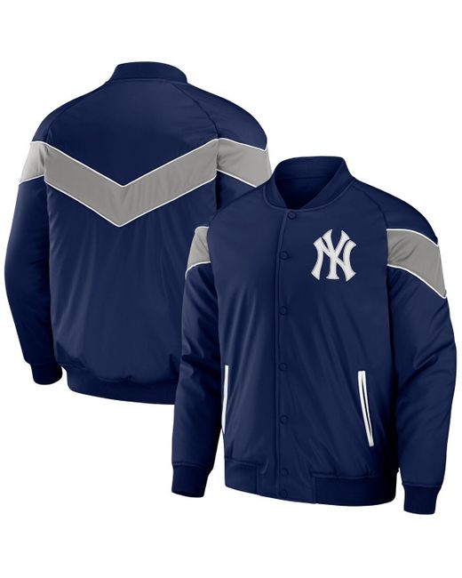 Fanatics Blue Darius Rucker Collection By New York Yankees Baseball Raglan Full-snap Jacket for men
