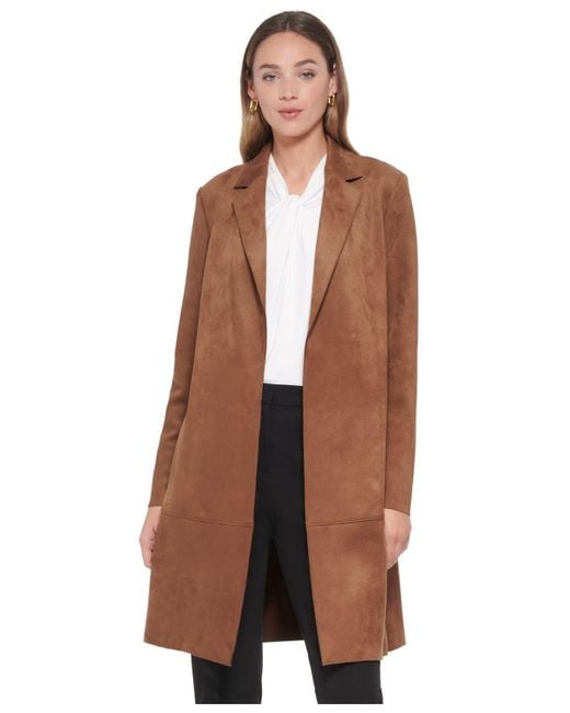 Tommy Hilfiger Faux-suede Topper Jacket in Cognac (Brown) | Lyst
