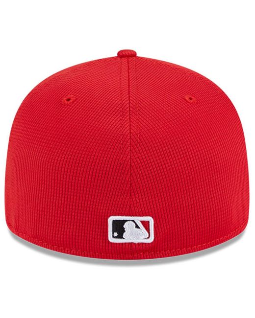 KTZ Red Cincinnati S City Connect Batting Practice Low Profile 59fifty Fitted Hat for men