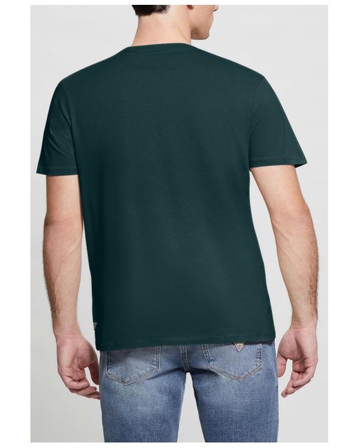 Guess Green Embossed Logo T-shirt for men
