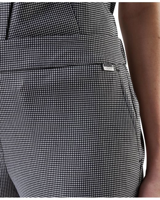 DKNY Gray Petite Houndstooth Millenium Ankle Pants