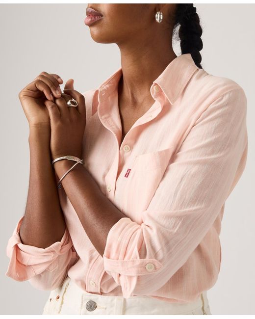 Levi's Natural Levis Darlene Collared Button Front Shirt