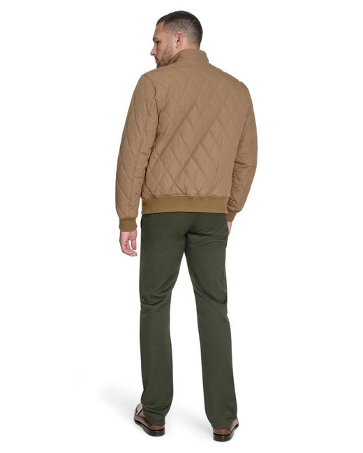 Dockers Brown Quilted Bomber Jacket for men